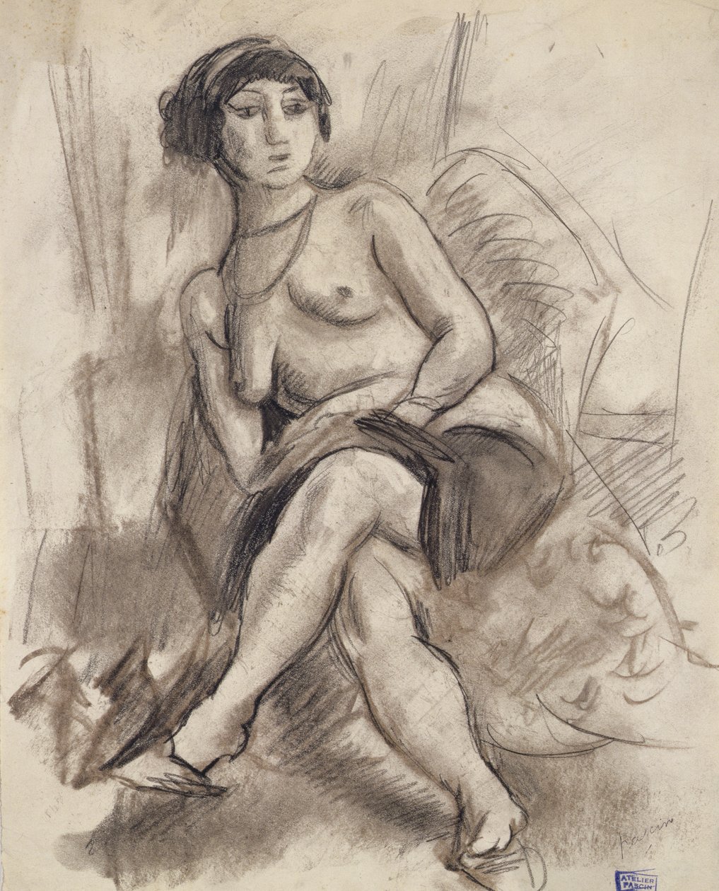 Modèle nu assis - Jules Pascin