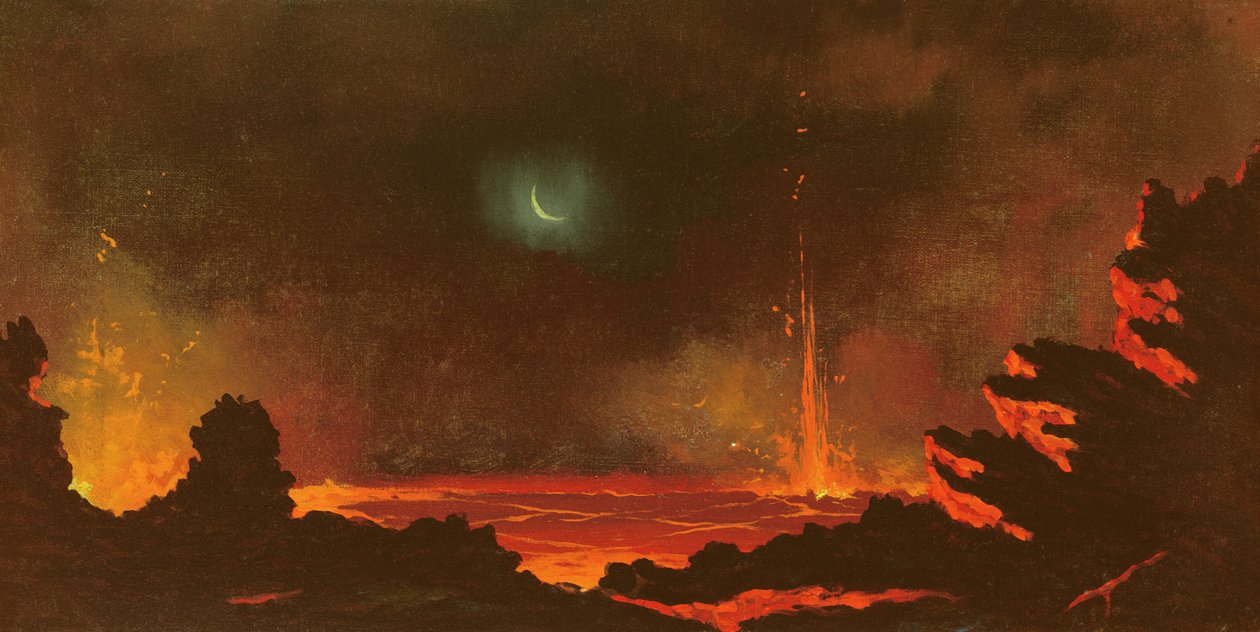 Volcan, Hawaï, 1888 - Jules Tavernier