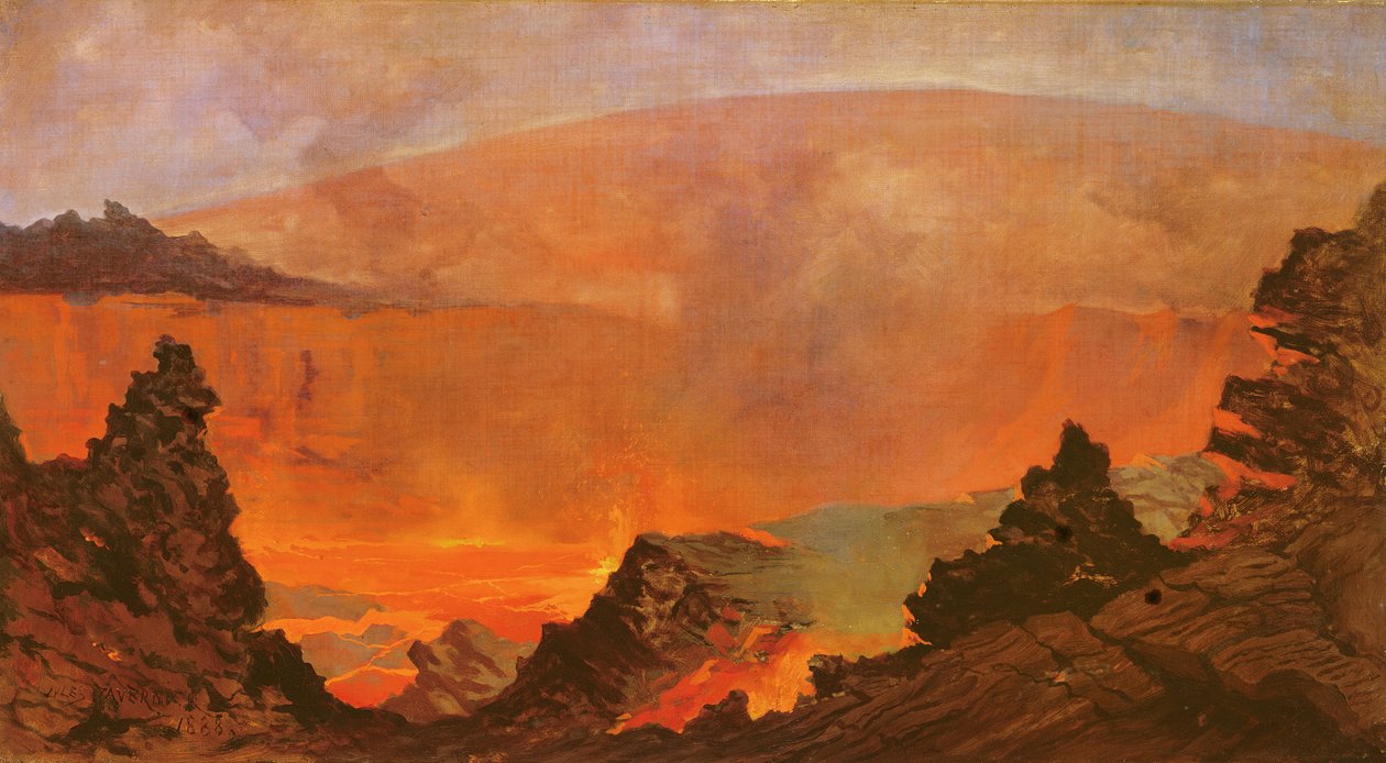 Volcan à Hawaï, 1888 - Jules Tavernier