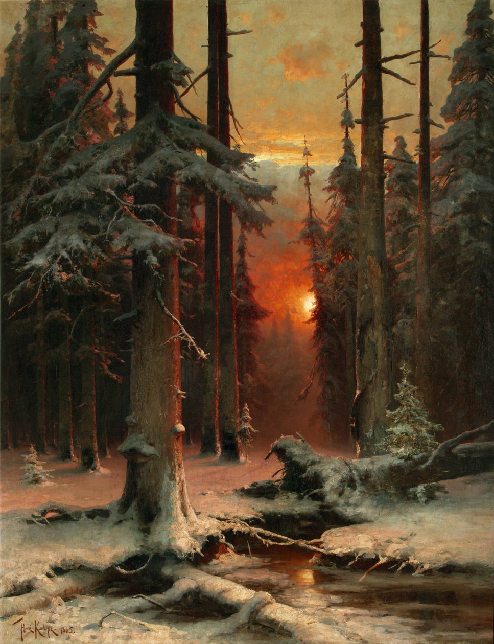 Neige en forêt, 1885 - Juli Julievich Klever