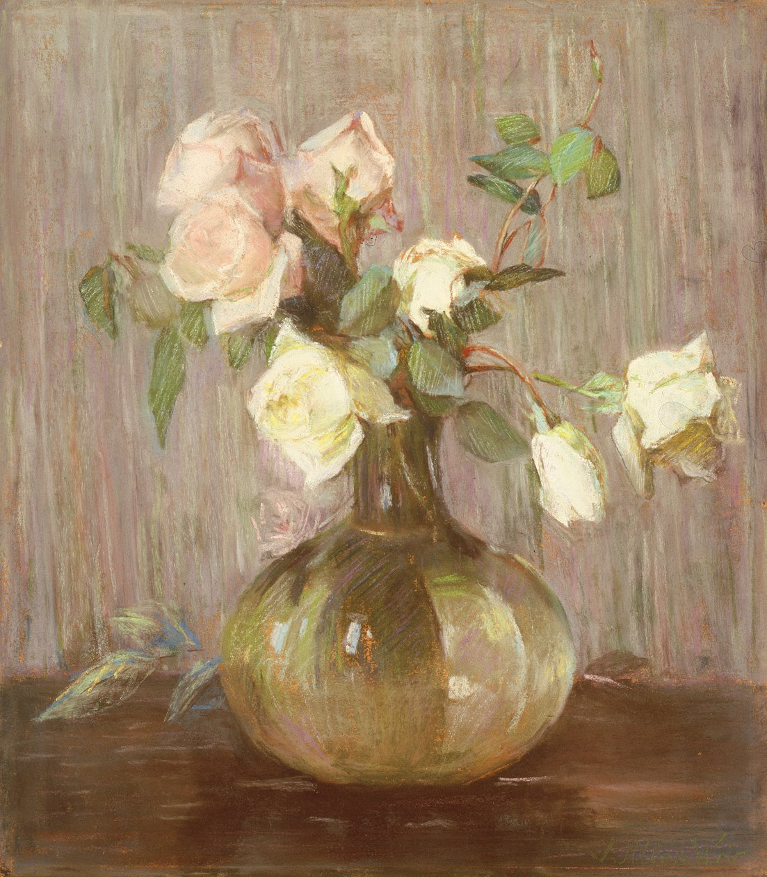 Un Vase de Roses, vers 1880 - Julian Alden Weir