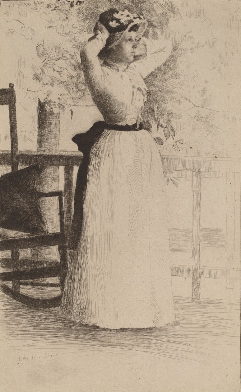 Portrait de Mlle Hoe, 1889 - Julian Alden Weir