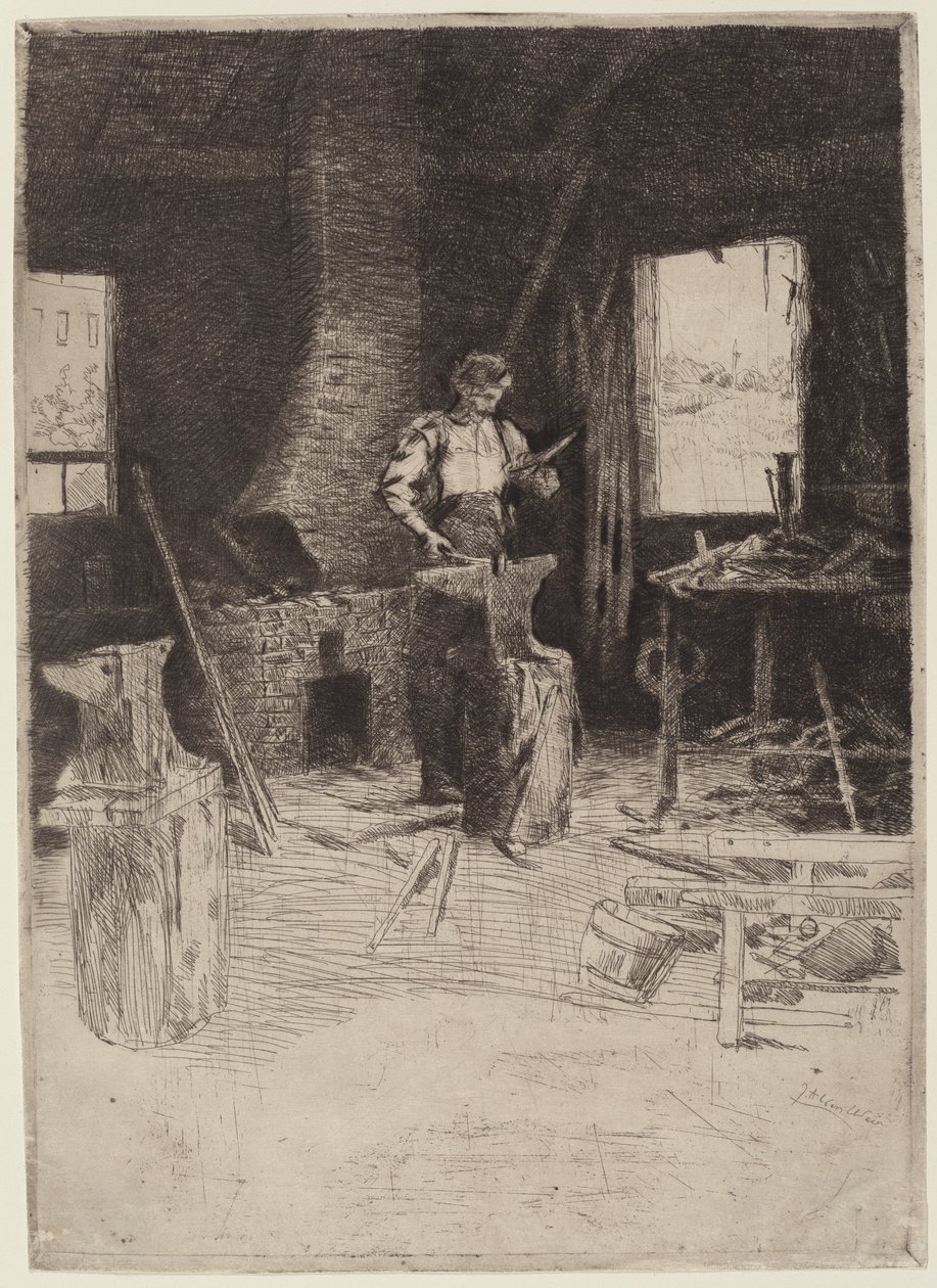 La forge du forgeron - Julian Alden Weir