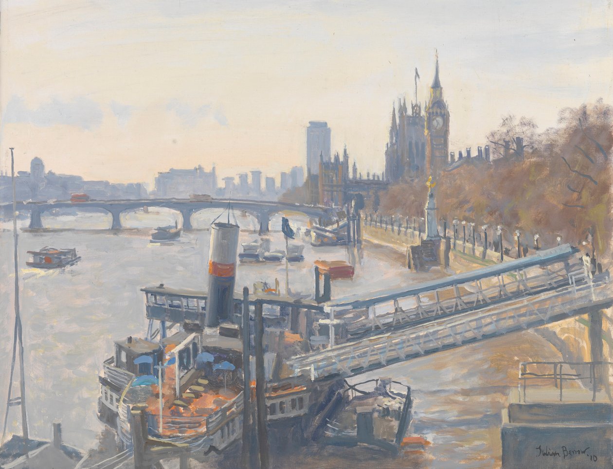 Westminster depuis Hungerford Bridge, 2010 - Julian Barrow