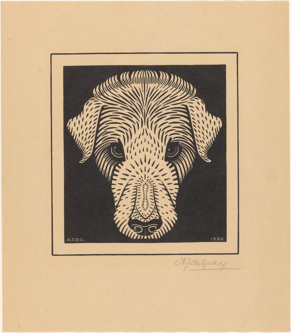Tête de chien - Julie de Graag (signed by artist)