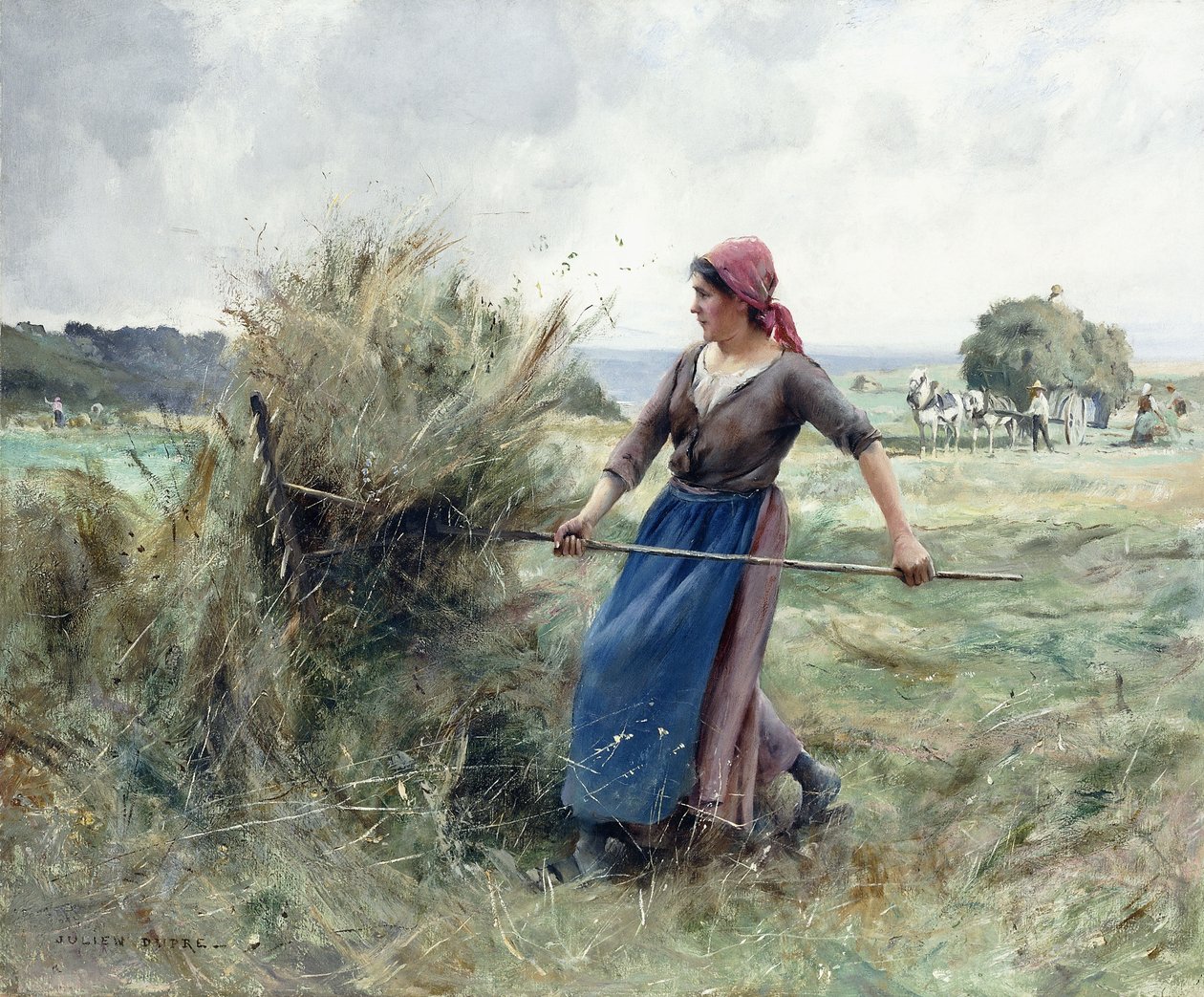 Paysanne et foin - Julien Dupre