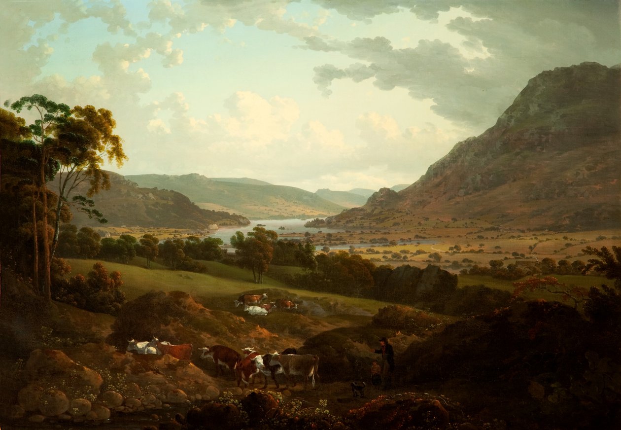Une scène dans le Lake District - Julius Caesar Ibbetson