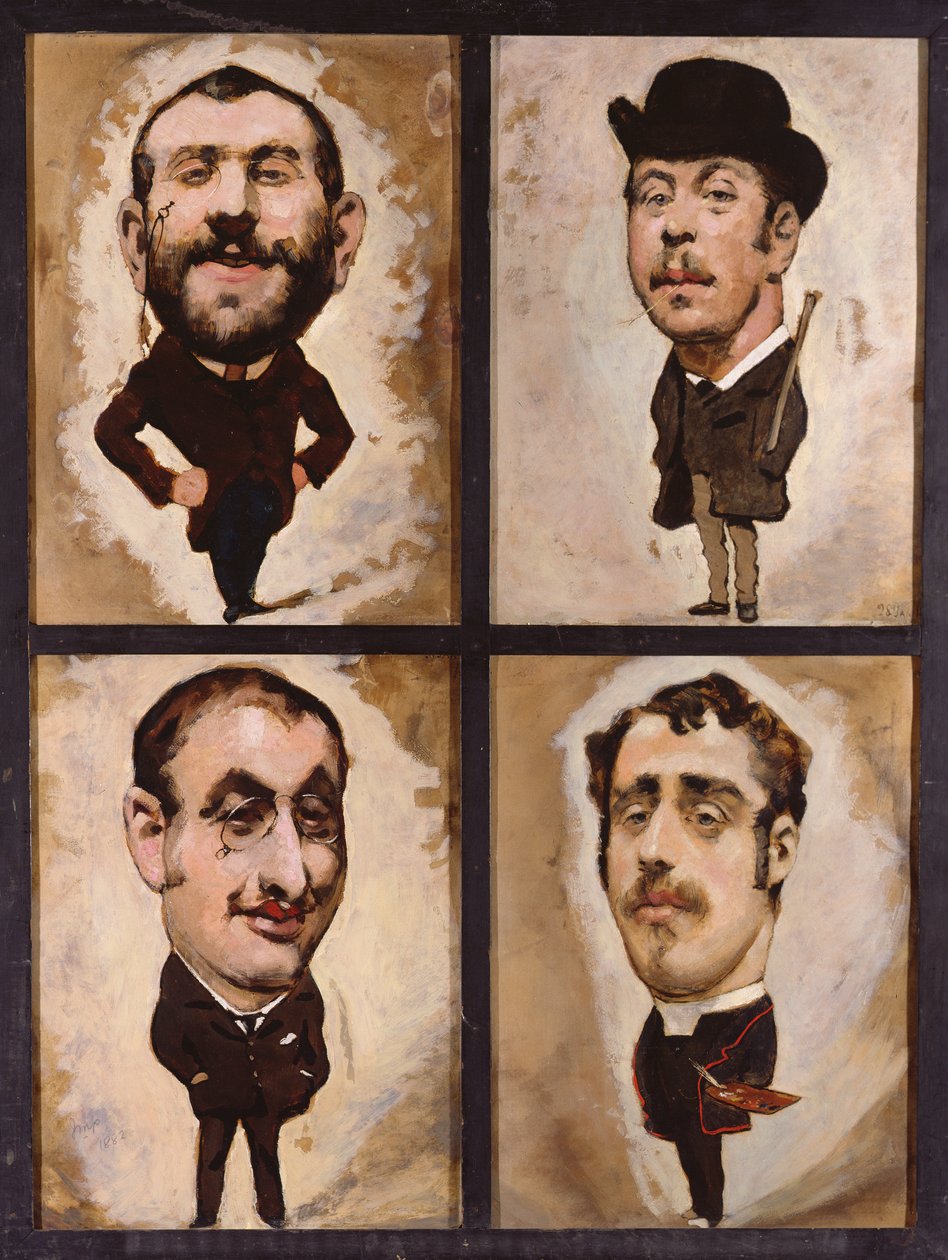 Quatre caricatures, 1882-83 - Julius Mandes Price