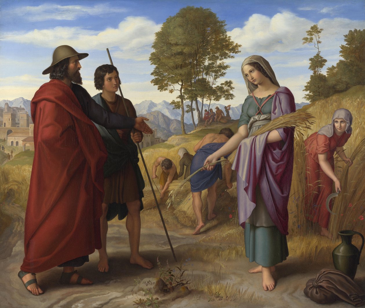 Ruth dans le champ de Booz - Julius Schnorr von Carolsfeld