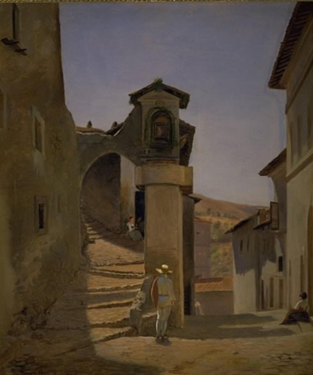 Scène de rue à Subiaco, Italie - Julius Friedlænder