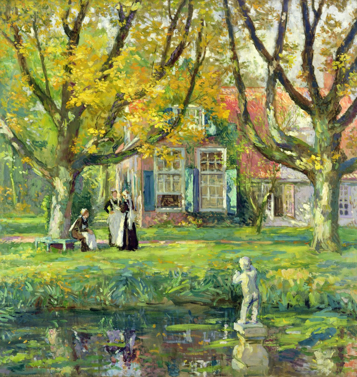 Mon jardin (huile sur toile) - Julius Gari Melchers