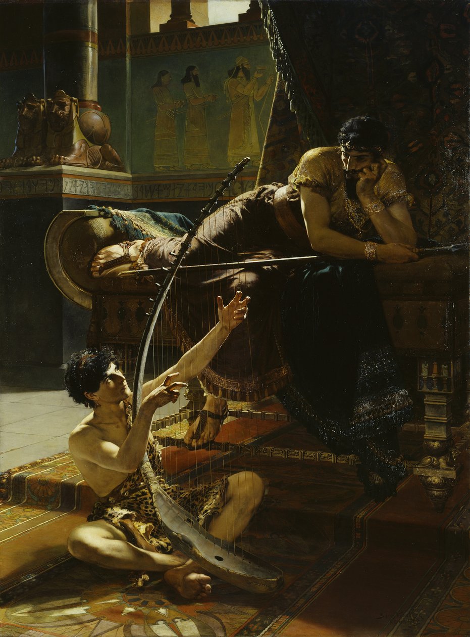 David et Saül - Julius Kronberg