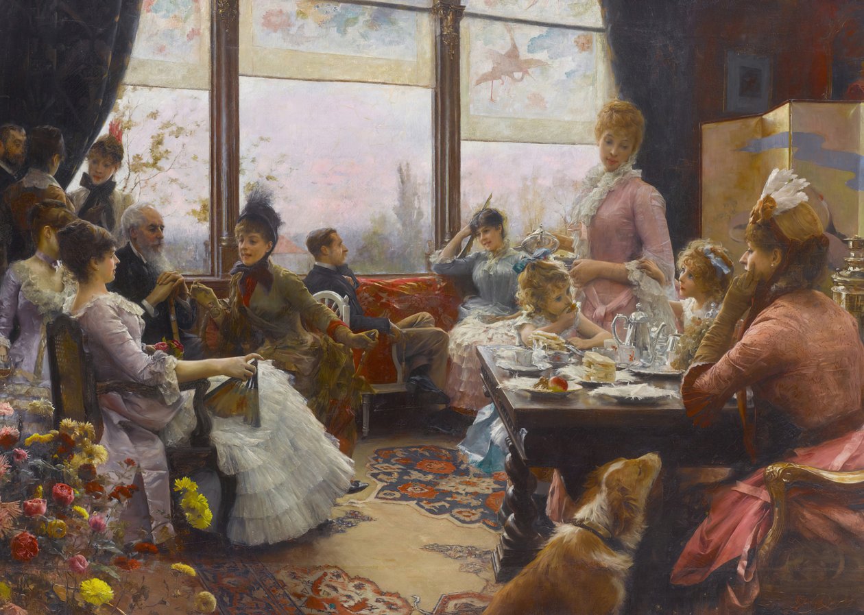 Thé de cinq heures, 1883-1884 - Julius Stewart