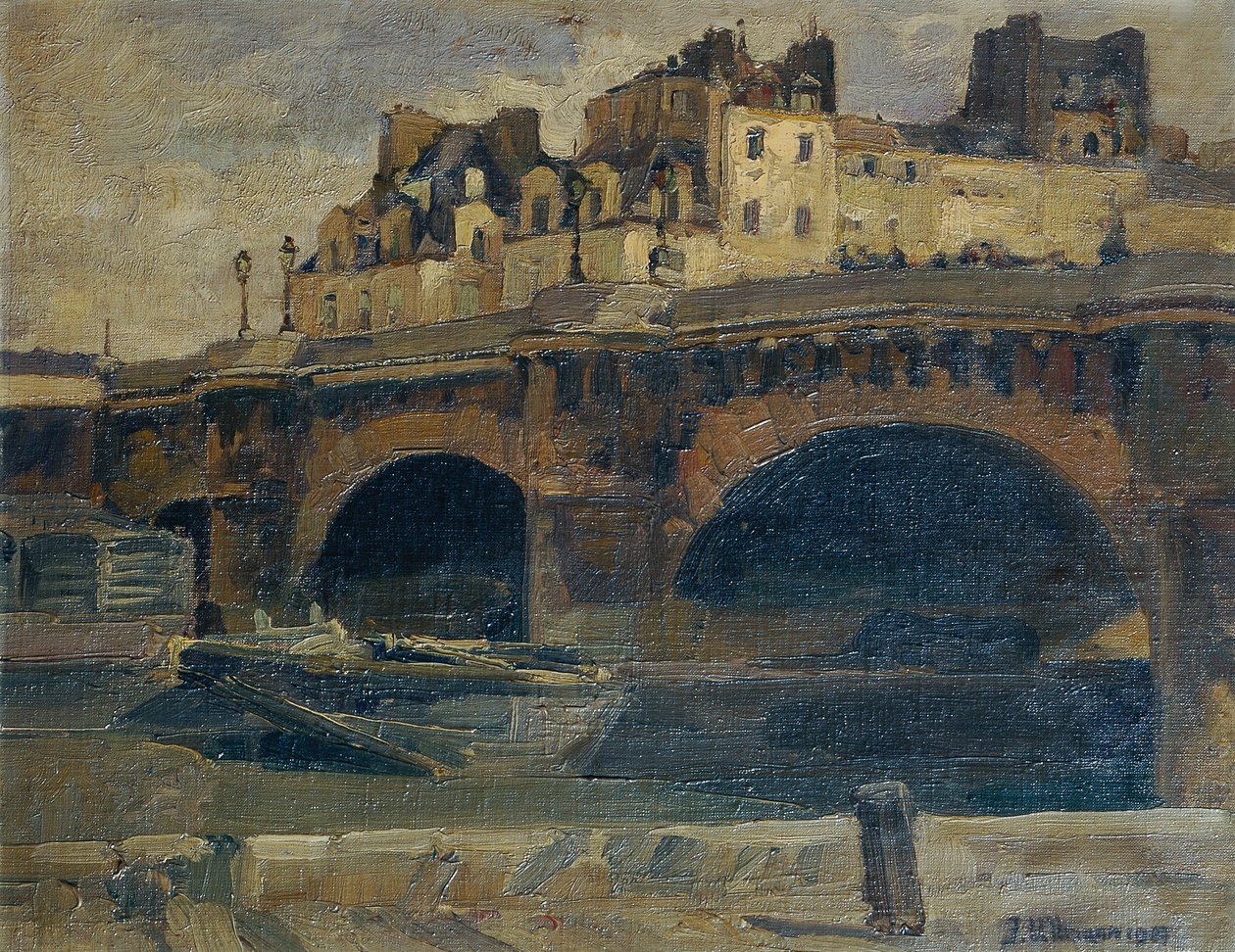 Paysage parisien avec le Pont Neuf - Julius Ullmann