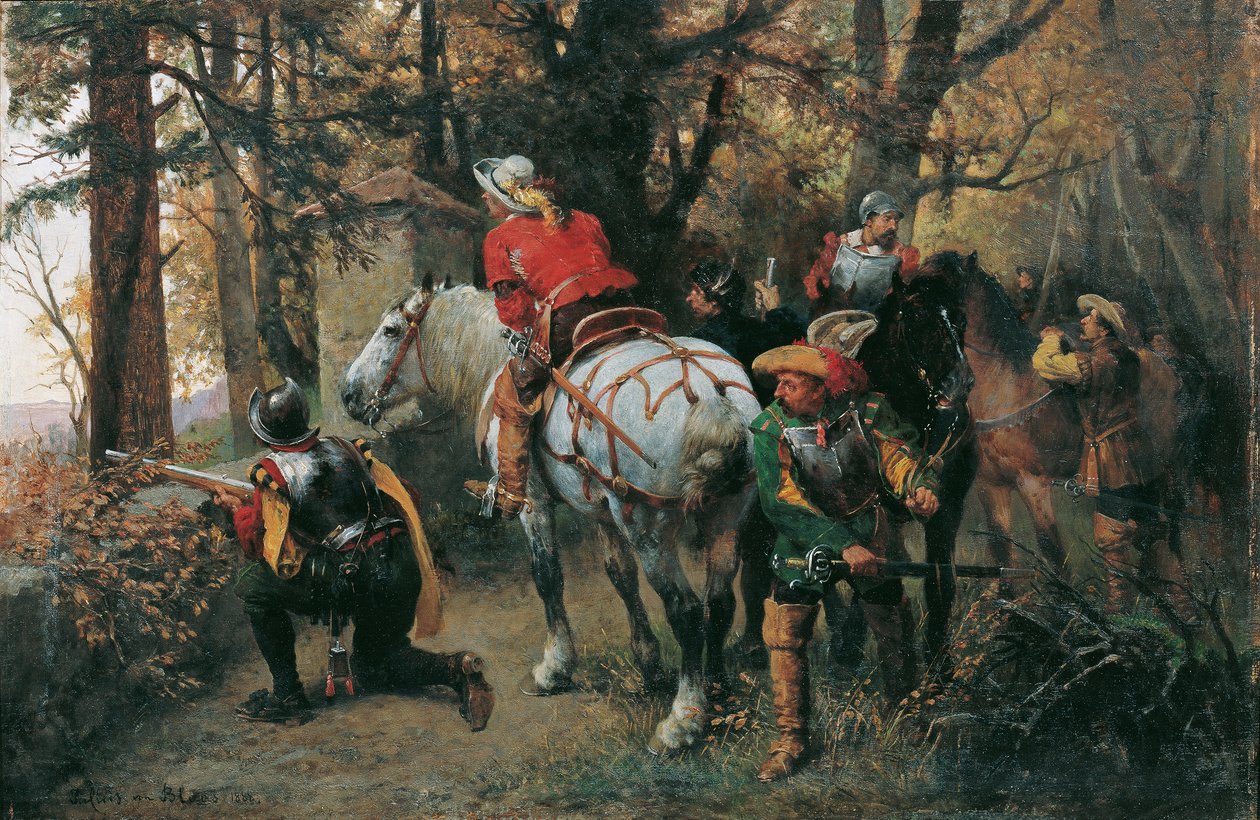 Reconnaissance ennemie - Julius von Blaas d. Ä.