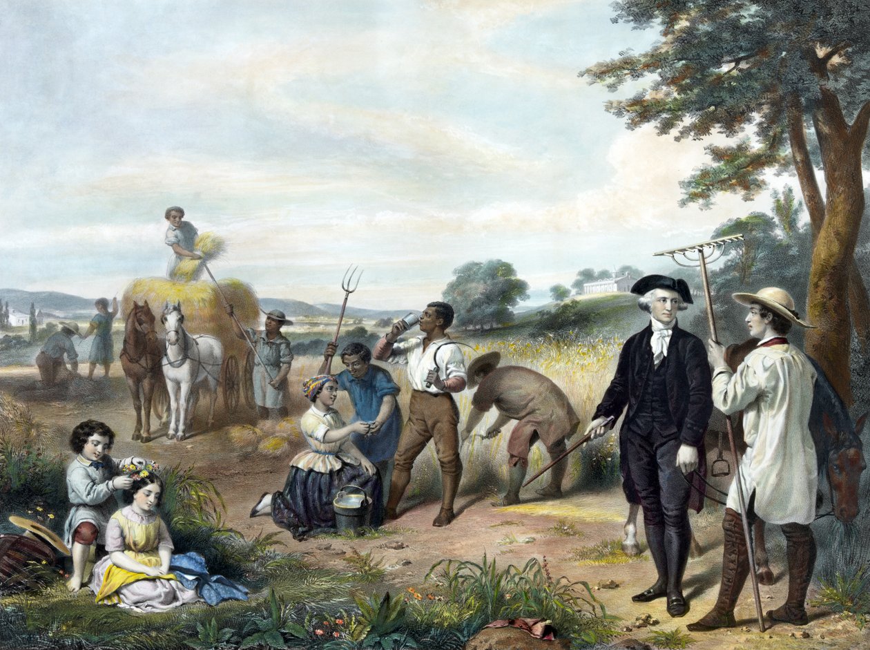 La vie de George Washington - Le fermier, pub. 1853 - Junius Brutus Stearns