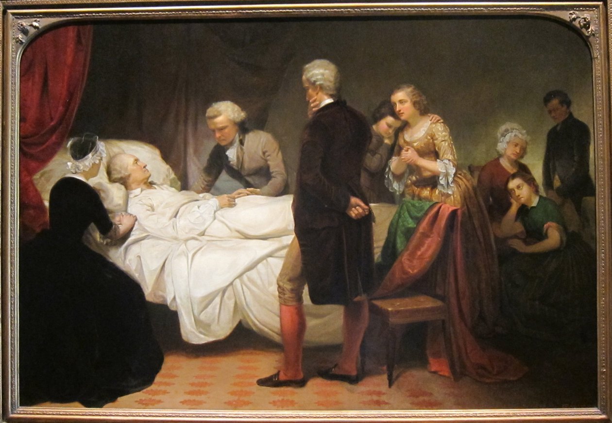 Washington sur son lit de mort - Junius Brutus Stearns