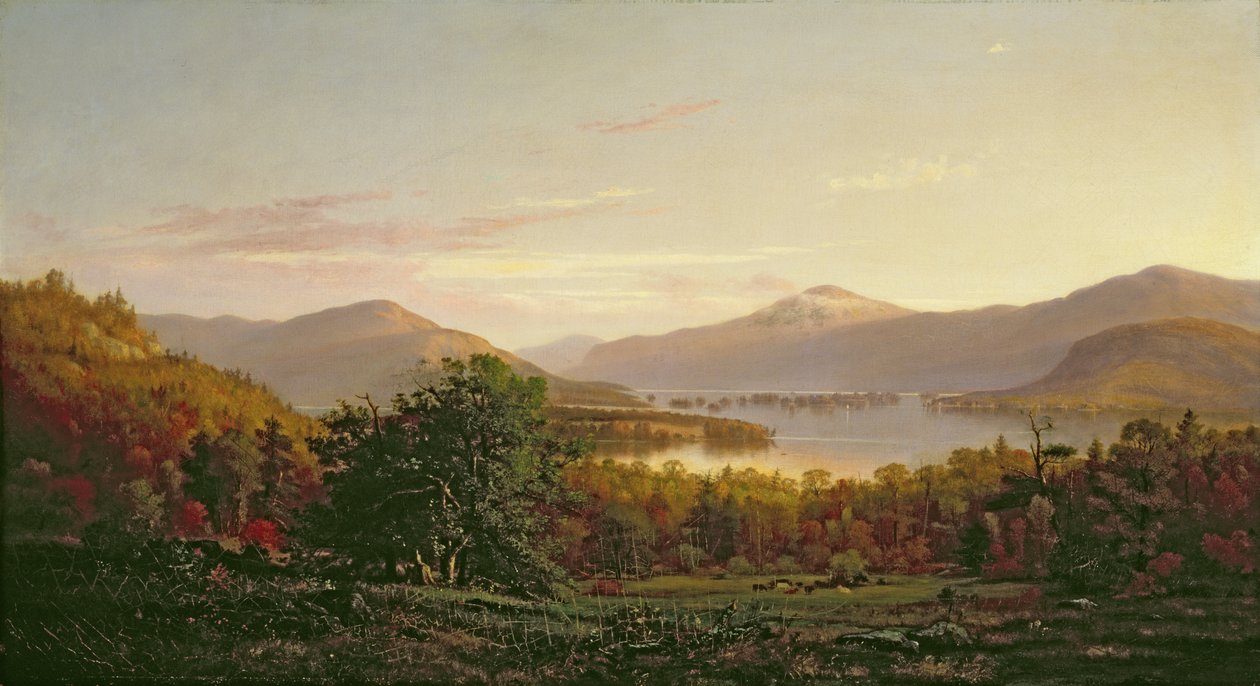 Vue du lac George - Junius R. Sloan