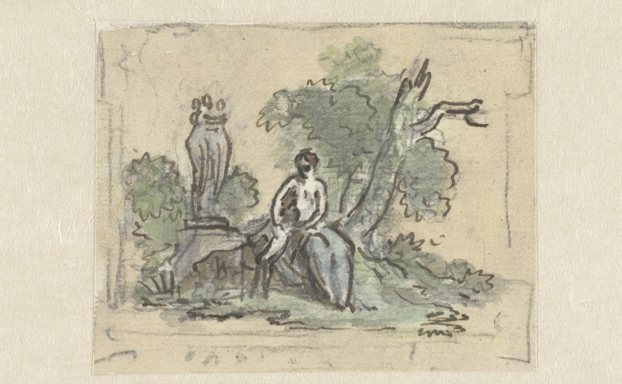 Femme avec un chien dans un parc - Jurriaan Andriessen