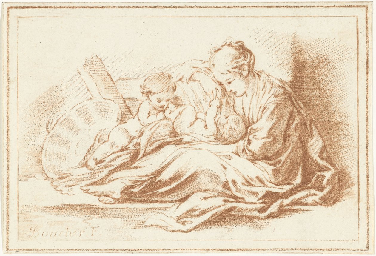 Mère et deux enfants - Jurriaan Cootwijck