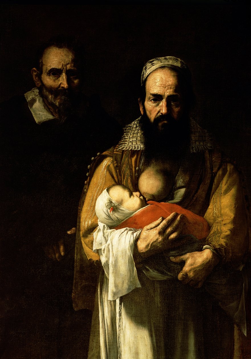 La femme à barbe allaitant, 1631 (détail) - Jusepe de Ribera