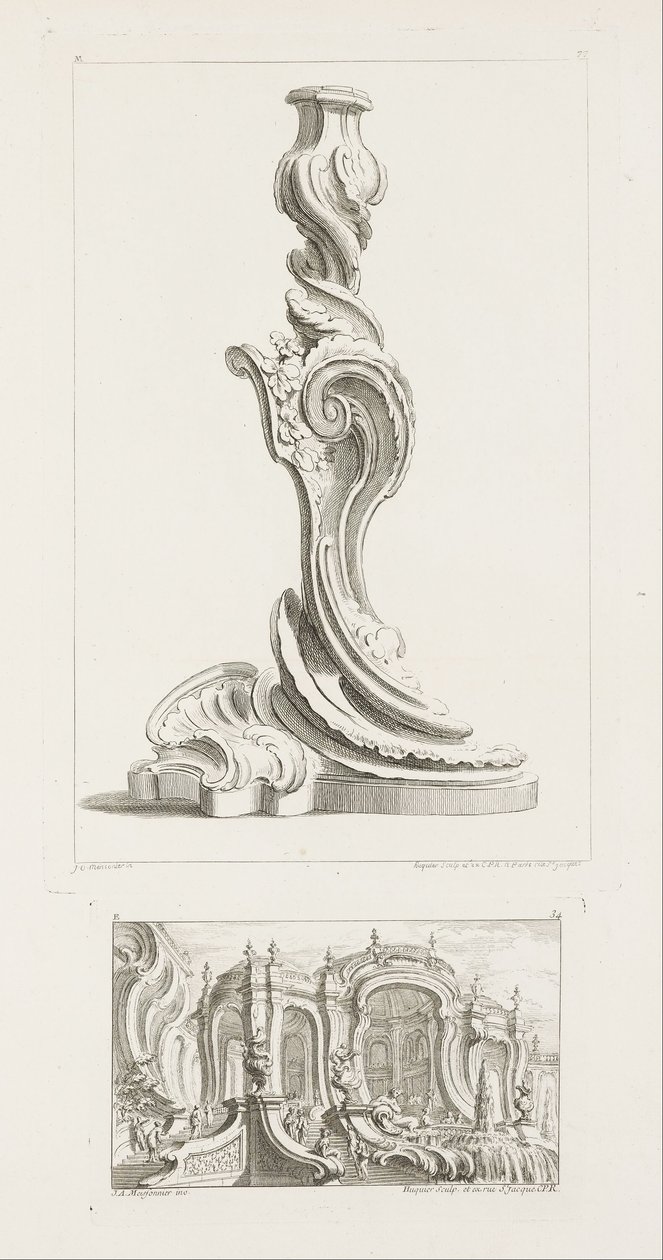 Chandelier, 5e planche - Juste Aurèle Meissonnier