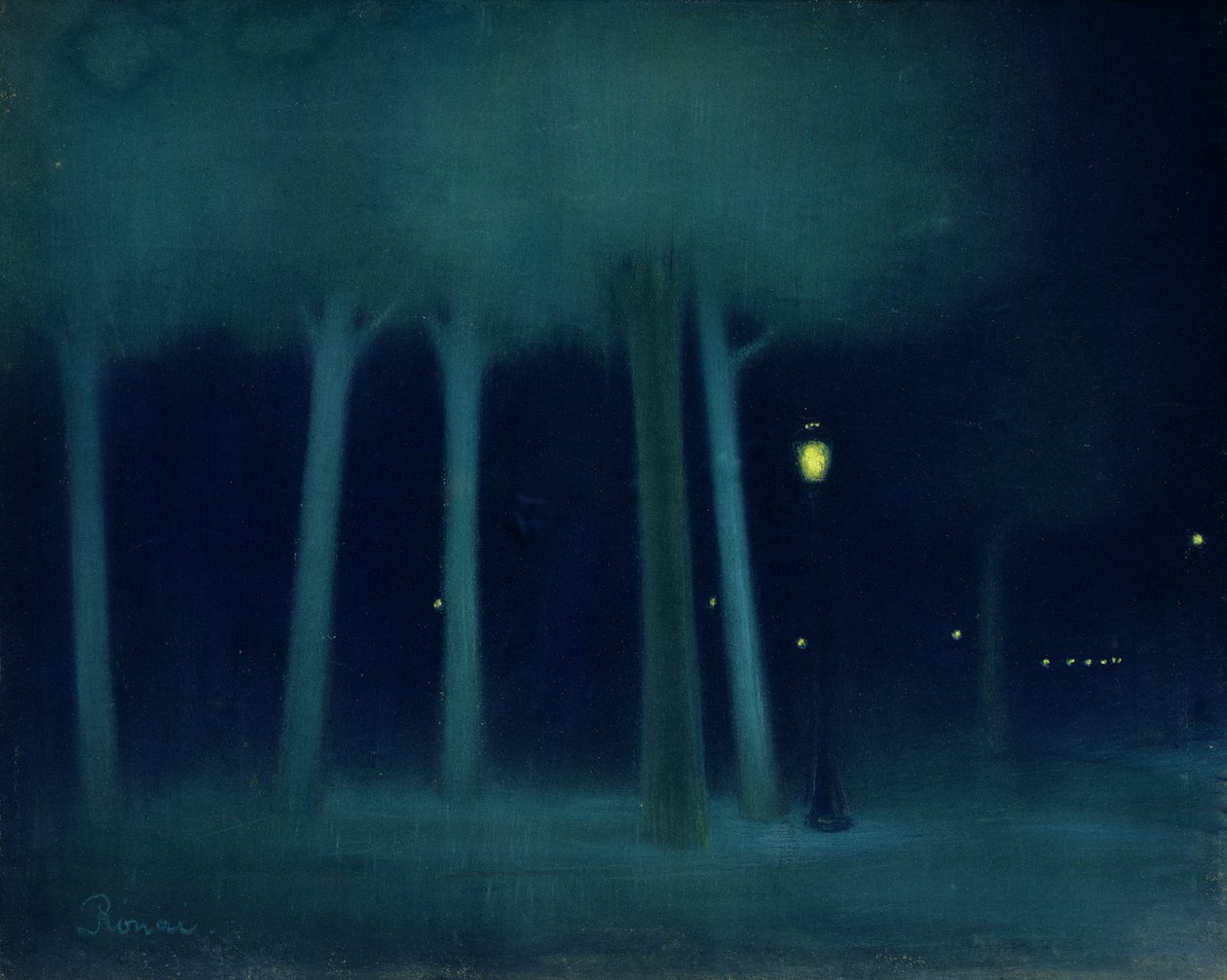 Un parc la nuit, c.1892-95 - József Rippl Rónai
