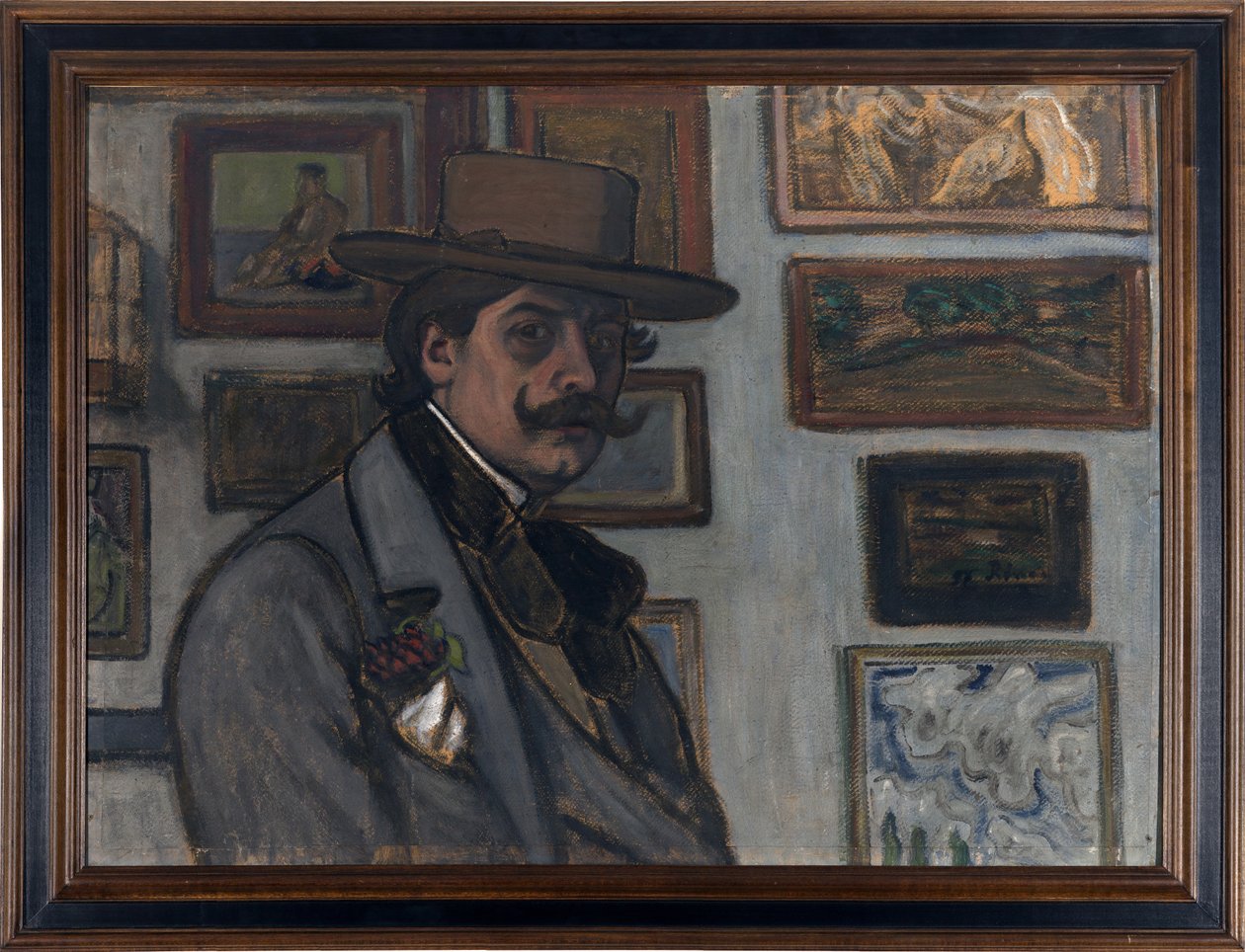 Autoportrait avec un chapeau brun - József Rippl Rónai
