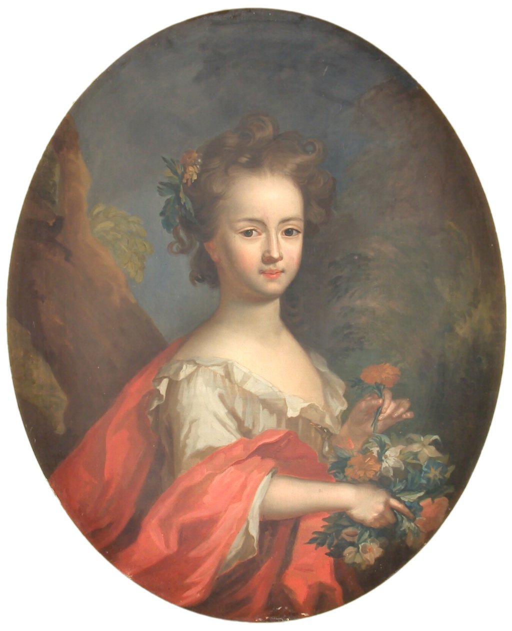 Un enfant avec des fleurs - KMS 1587 Ubekendt