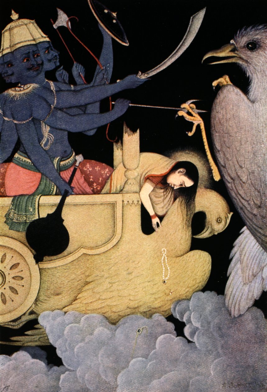 Ravana combattant Jatayu - K Venkatappa