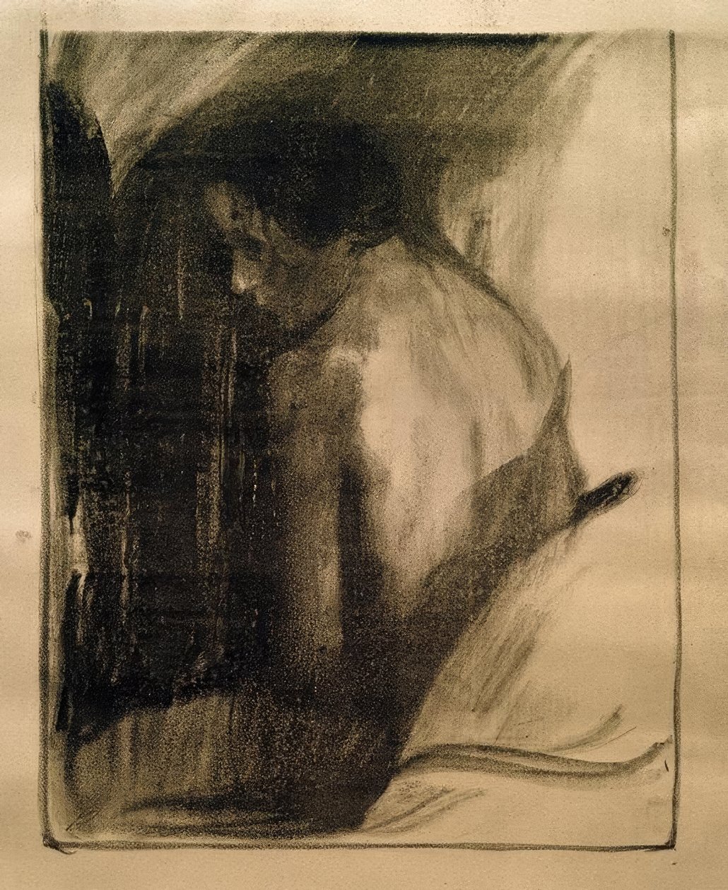 Nu féminin de dos - Käthe Kollwitz