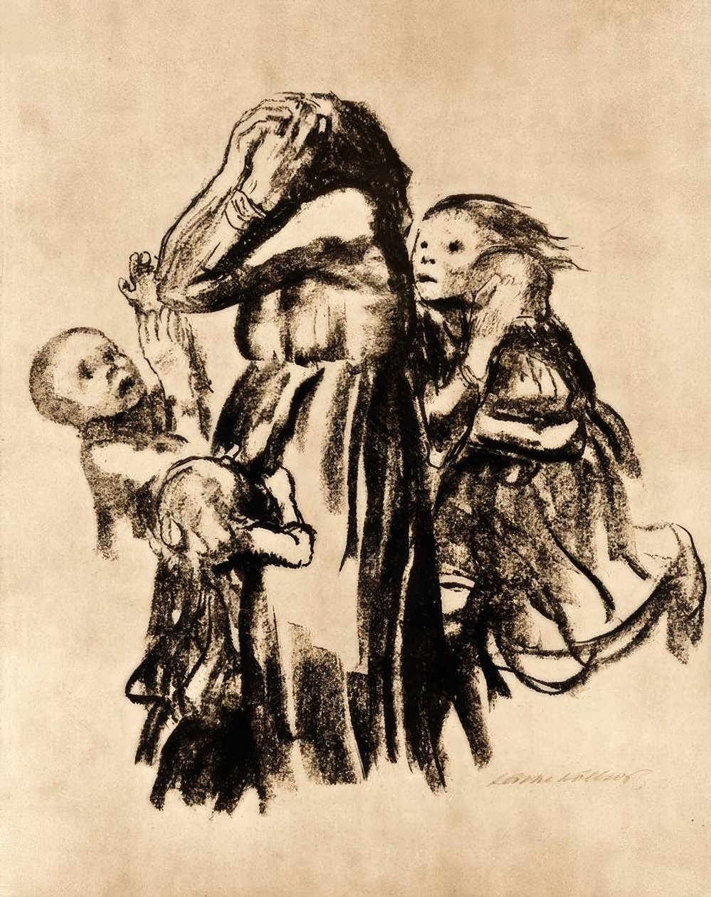Tombé - Käthe Kollwitz