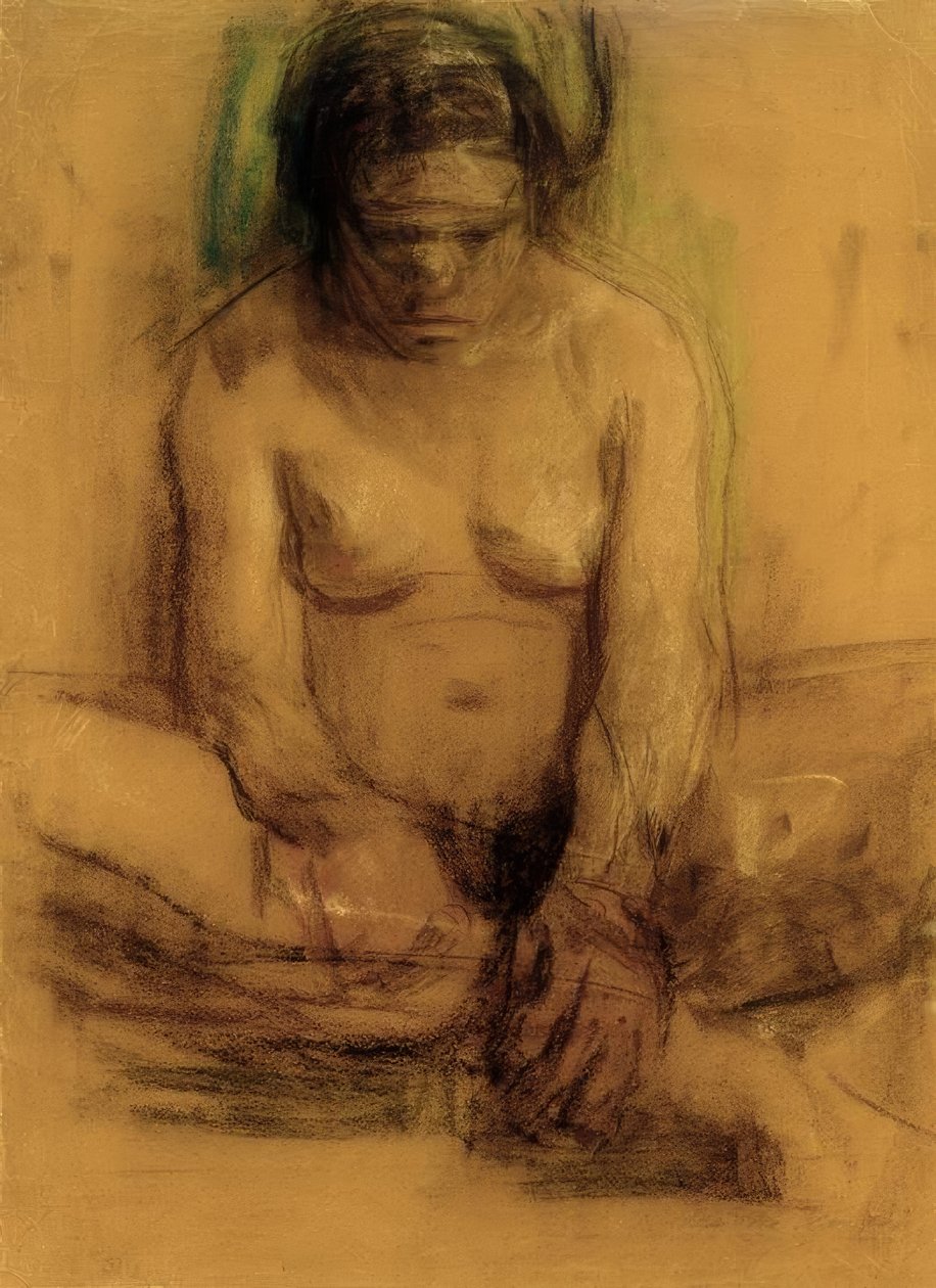 Käthe Kollwitz, Nu féminin assis - Käthe Kollwitz