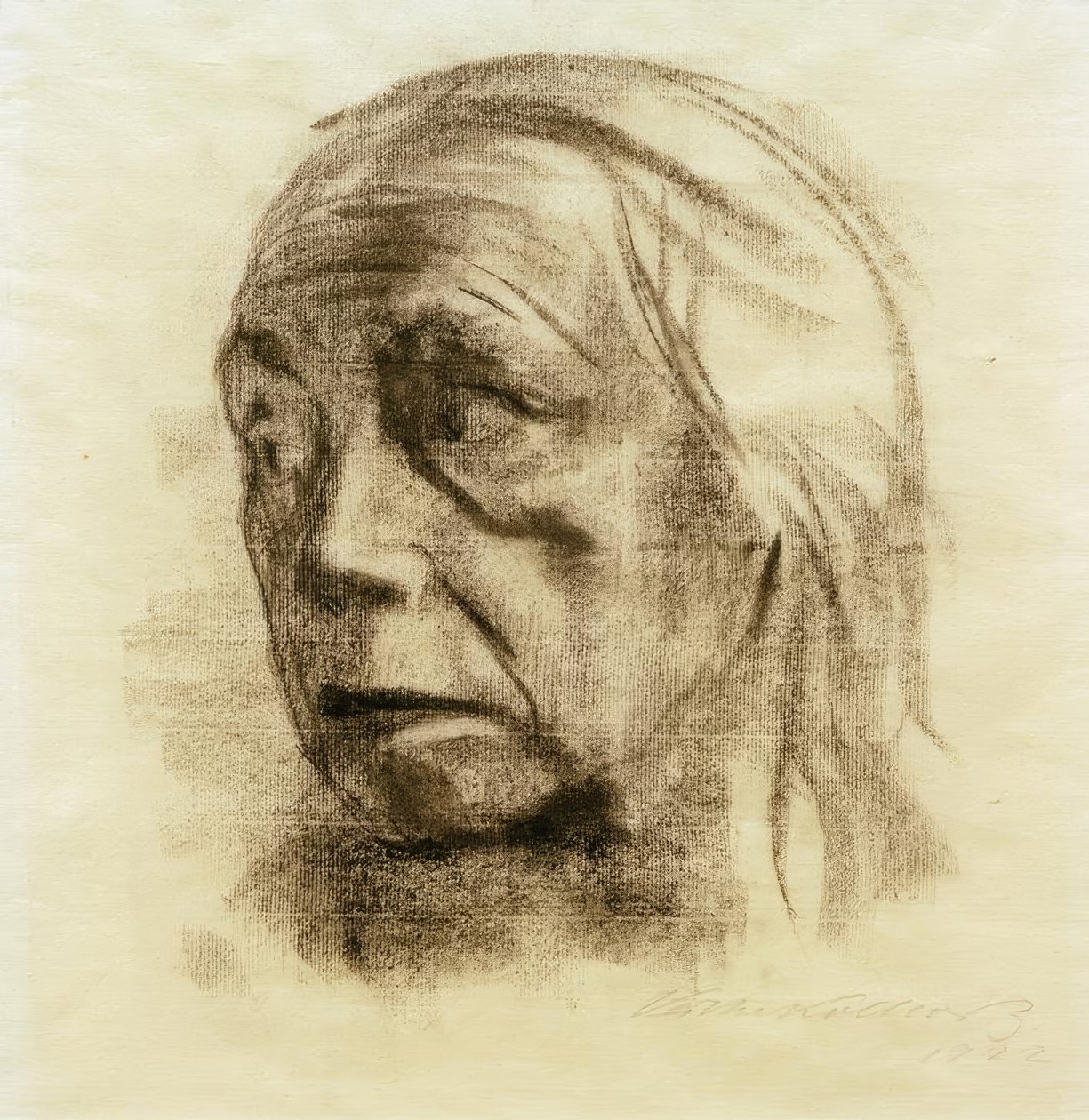 Autoportrait en trois-quarts vers la gauche - Käthe Kollwitz