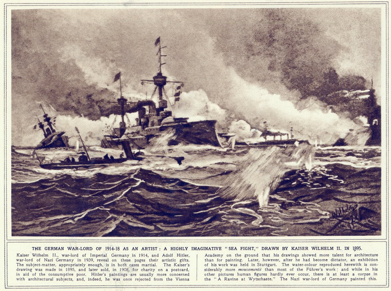Un combat naval, peint en 1895 et publié dans 