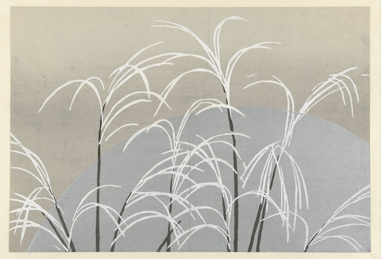 Lune et herbe - Kamisaka Sekka