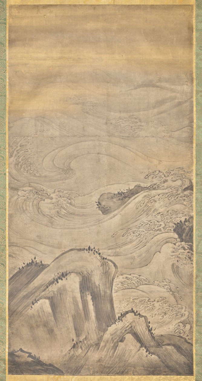Roches et vagues - Kano Motonobu