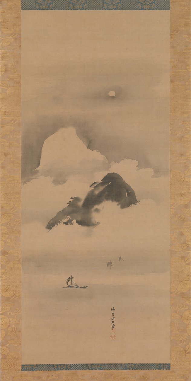 Paysage au clair de lune, après 1662 - Kanō Tan’yū