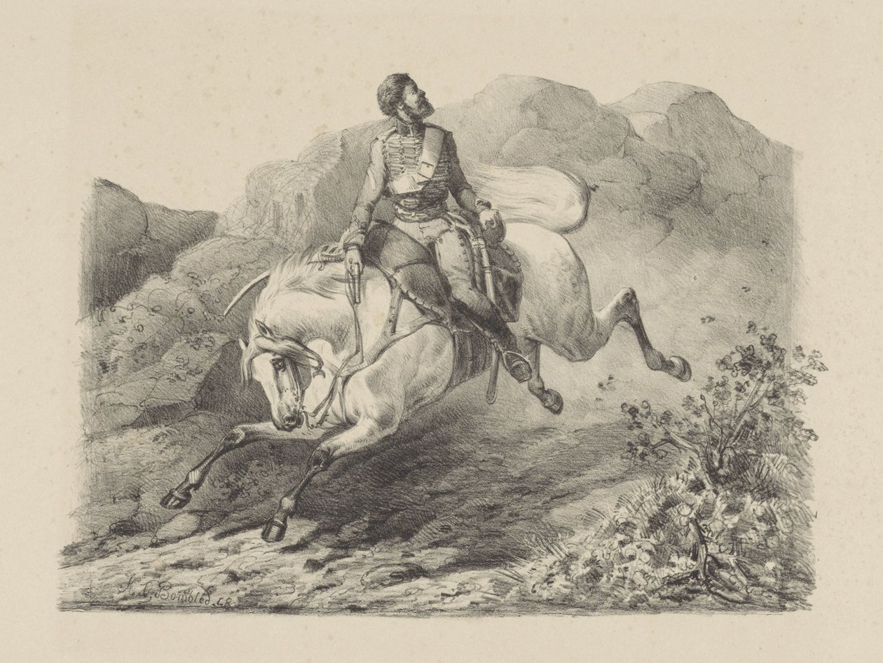 Soldat en fuite à cheval - Karel Frederik Bombled