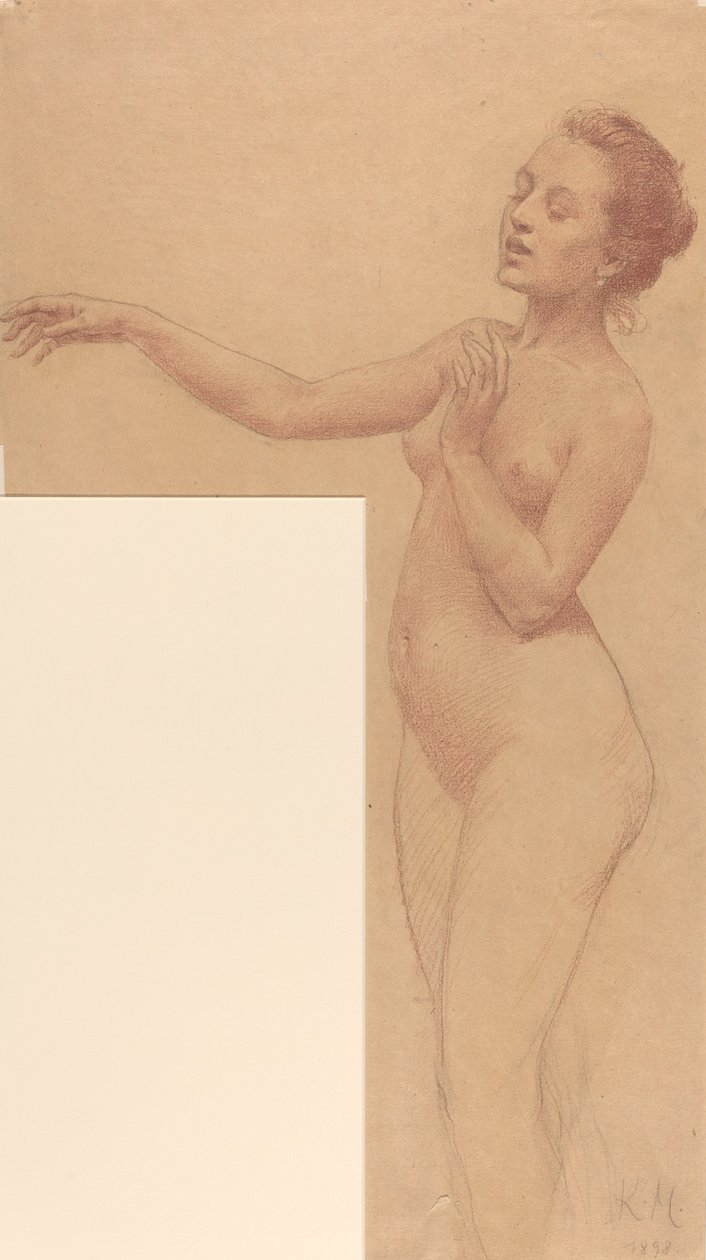 Femme nue avec bras tendu - Karel Vitezslav Masek