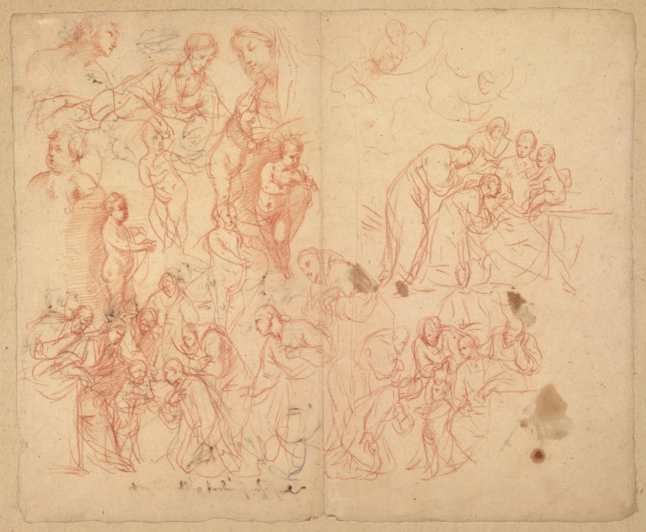 Études de figures (recto) ; Études de figures (verso) - Karel Škréta