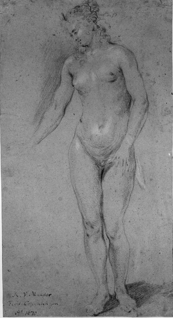 Femme nue debout - Karel van III Mander