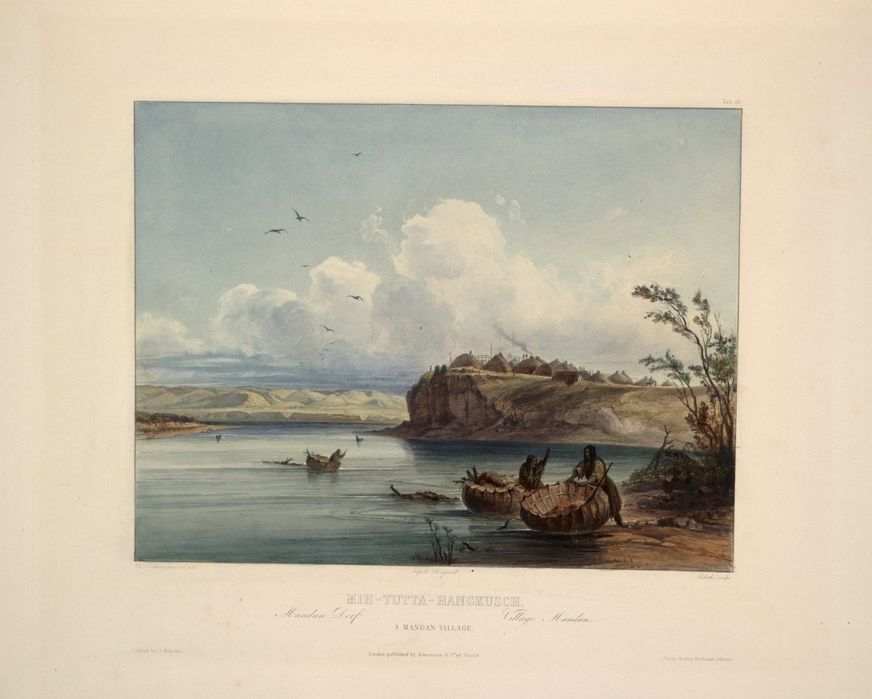 Un village Mandan - Karl Bodmer