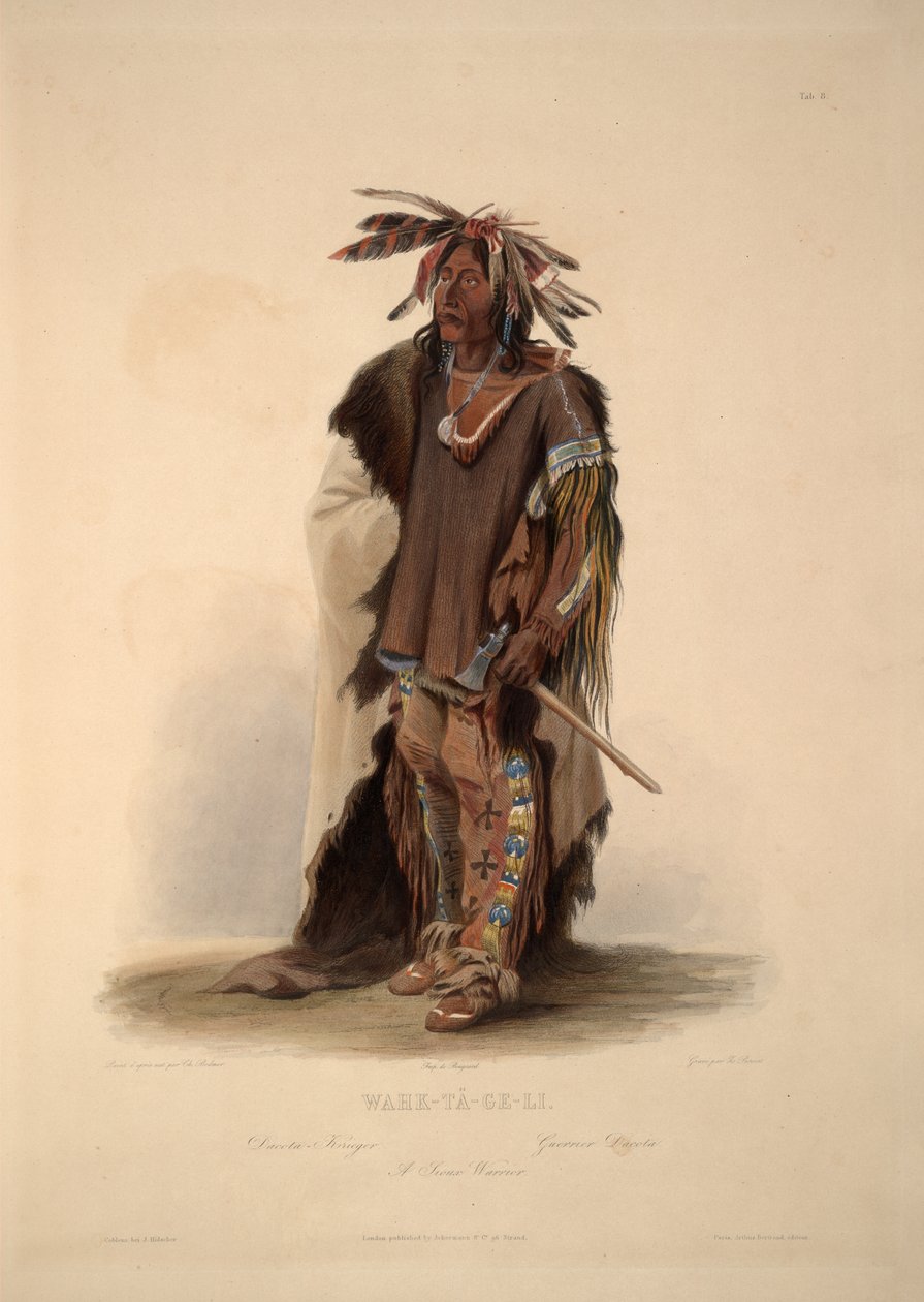 Un guerrier Sioux - Karl Bodmer