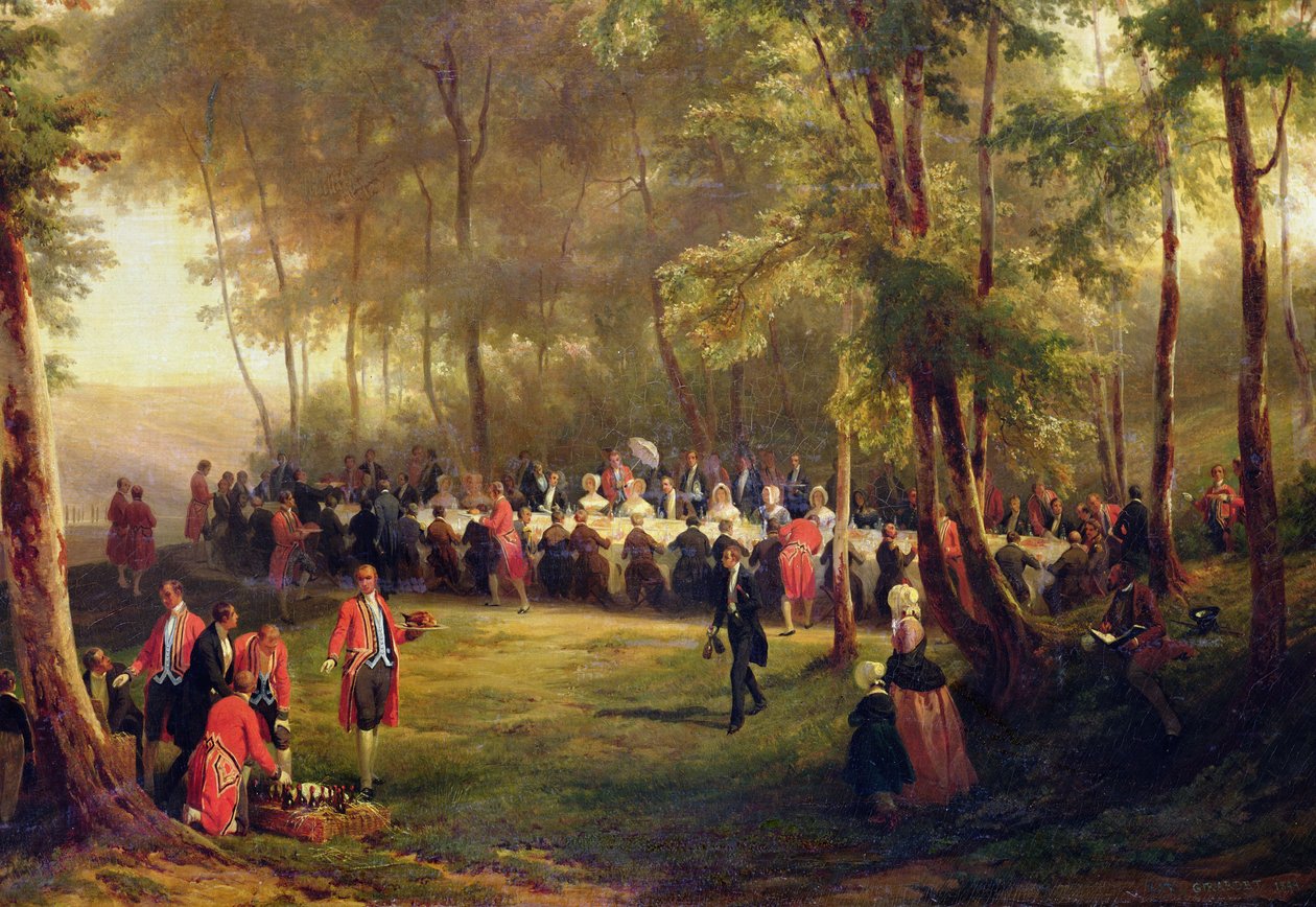 Déjeuner offert par Louis-Philippe pour la reine Victoria dans la forêt d