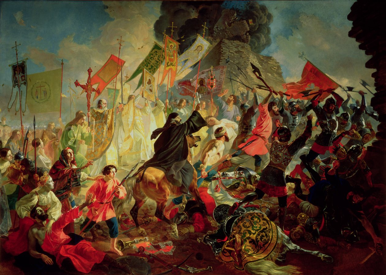 Le roi Stephan IV Batory assiégeant Pskov en 1581 - Karl Pavlovich Bryullov
