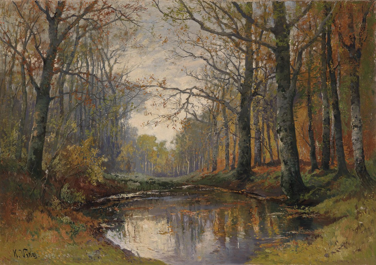 Paysage forestier automnal - Karl Vikas