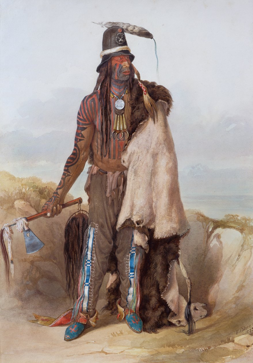 Abdih-Hiddisch, un chef Minatarre - Karl Bodmer