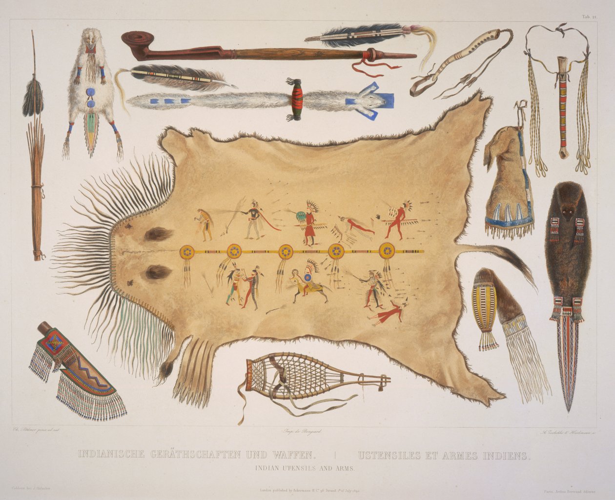 Ustensiles et armes indiens - Karl Bodmer
