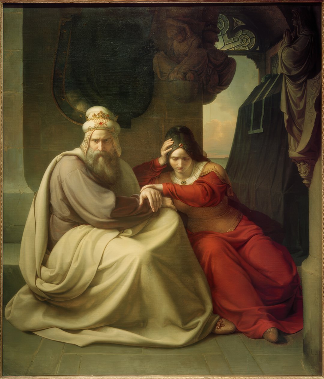 Das trauernde Königspaar - Carl Friedrich Lessing
